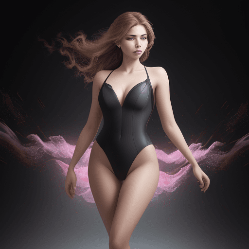 AI generated: stunning photograph of a beautiful woman shot in HD, hyperrealistic, blurred motion background --ar ...