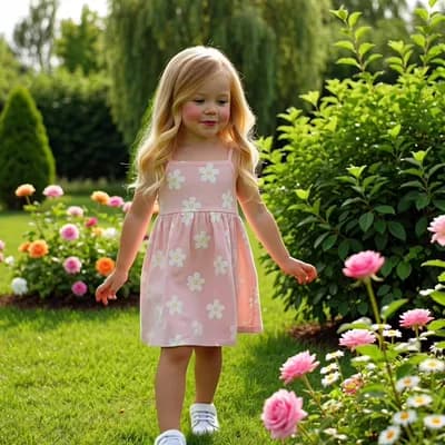 AI generated video: cute blond girl