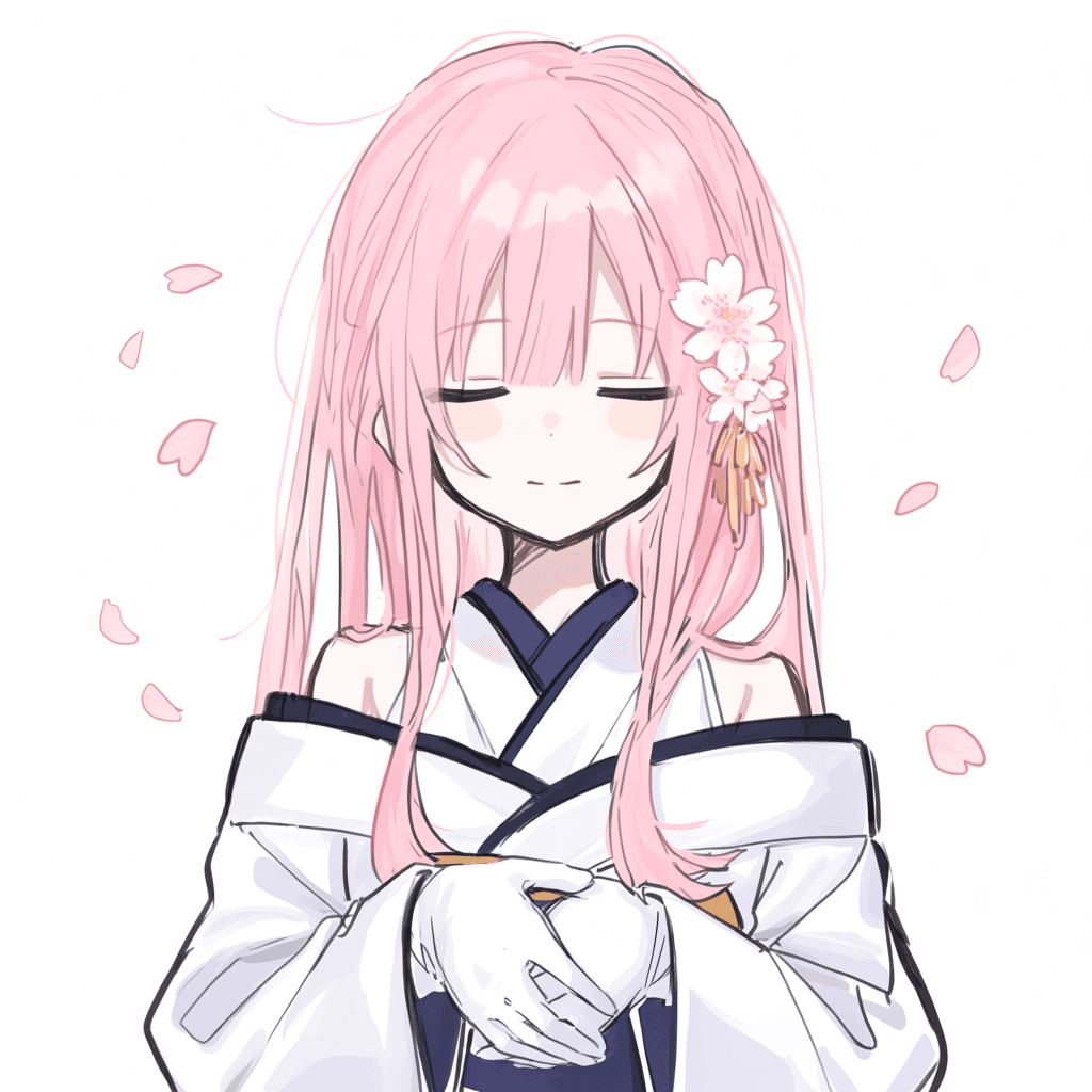 Minimalist line art anime style - Image 2