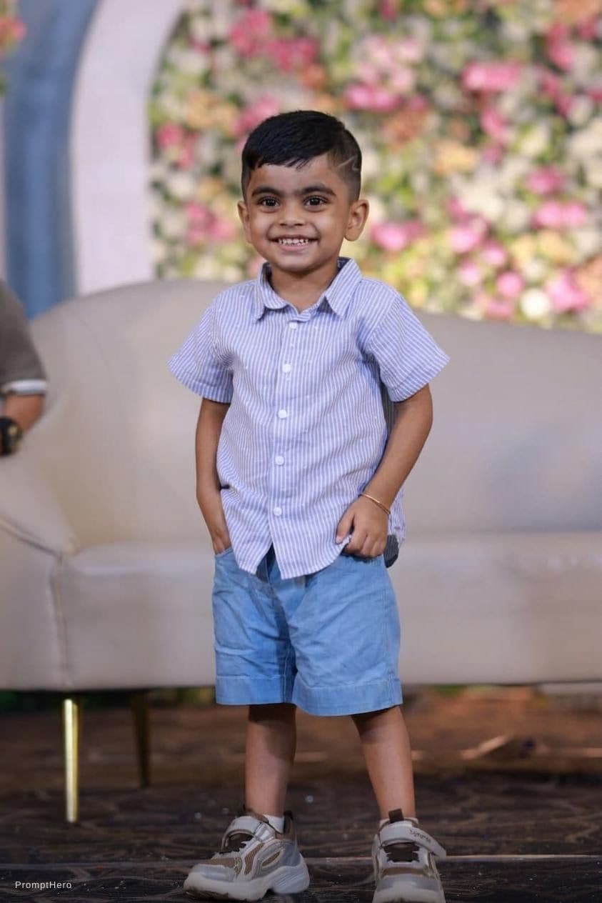 AI generated: Creat this photo with cute smile 