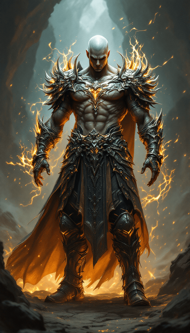 AI generated: final fantasy, male, warrior, fantasy big beautifull fantasy rpg armor with extrem many dettails and...