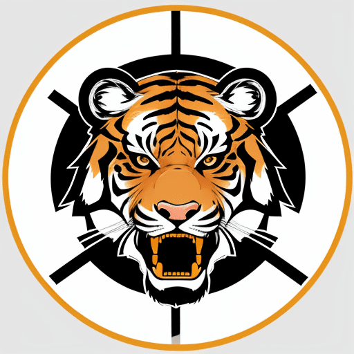 AI generated: hanshin tiger white logo 