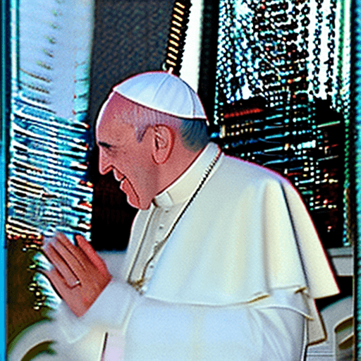 AI generated: Pope Francis in 80s Miami Style --ar 9:16