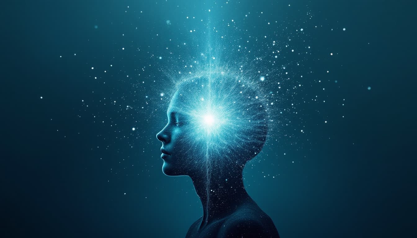 AI generated: Create a powerful, abstract digital illustration that visually represents the mental state of indeci...