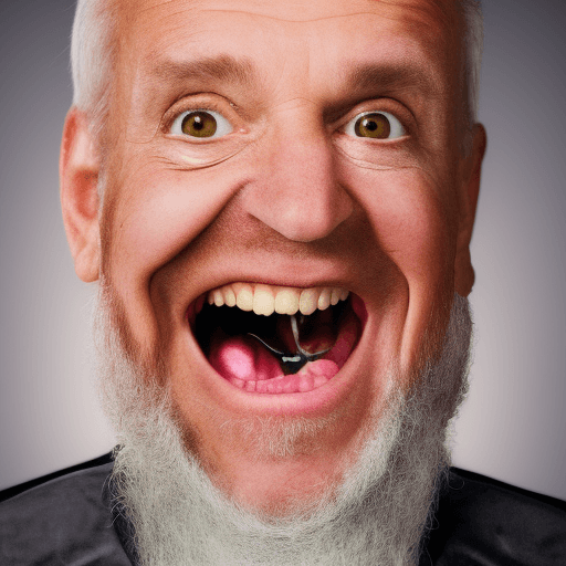 AI generated: A crazy man portrait, realistic photo, high definition