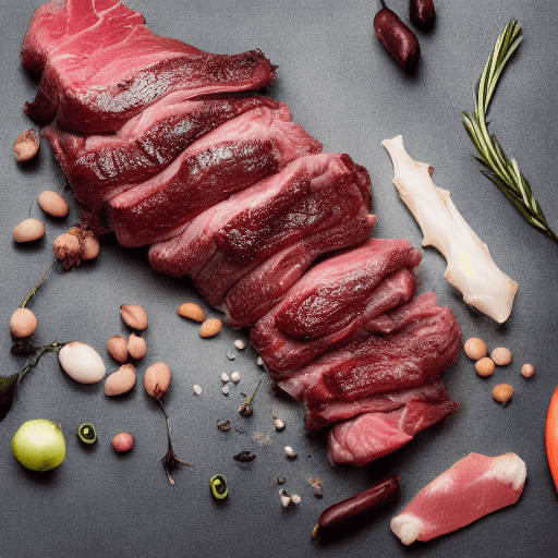 AI generated: Hyper realistic weird piece of meat in the shape of a dna strand, on a white plate.
