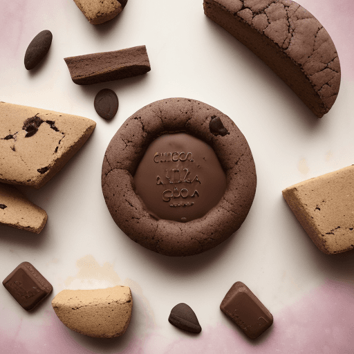 AI generated: En una escena que parece salida de una leyenda antigua, una galleta de chispas de chocolate de Healt...
