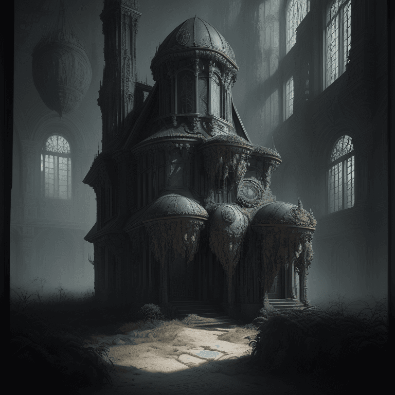 AI generated: house concept art designed by giger, perfect composition, beautiful detailed intricate insanely deta...