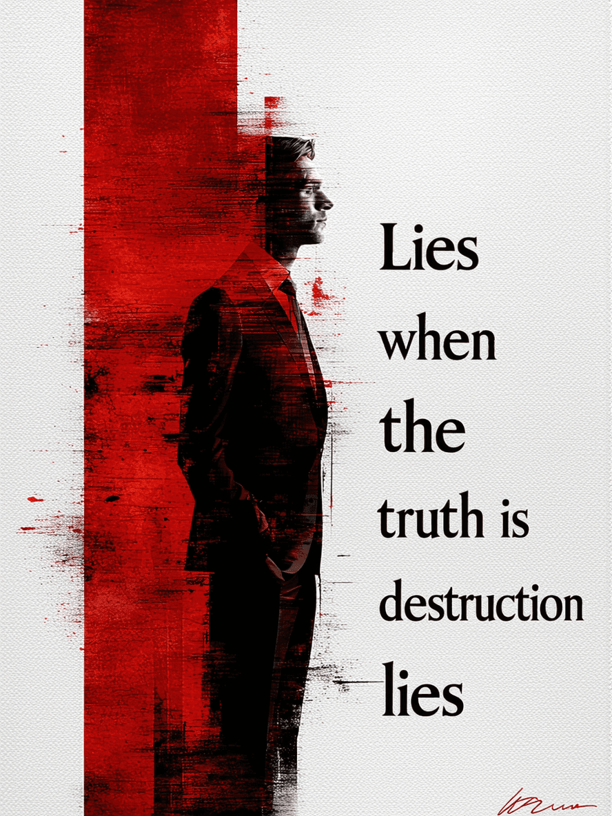 AI generated: lies when the truth is destruction lies
