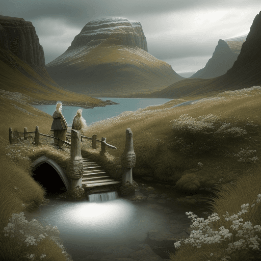 AI generated: epic journeys in hobbit hd wallpaper, in the style of venetian rococo, multiple filter effect, dark ...