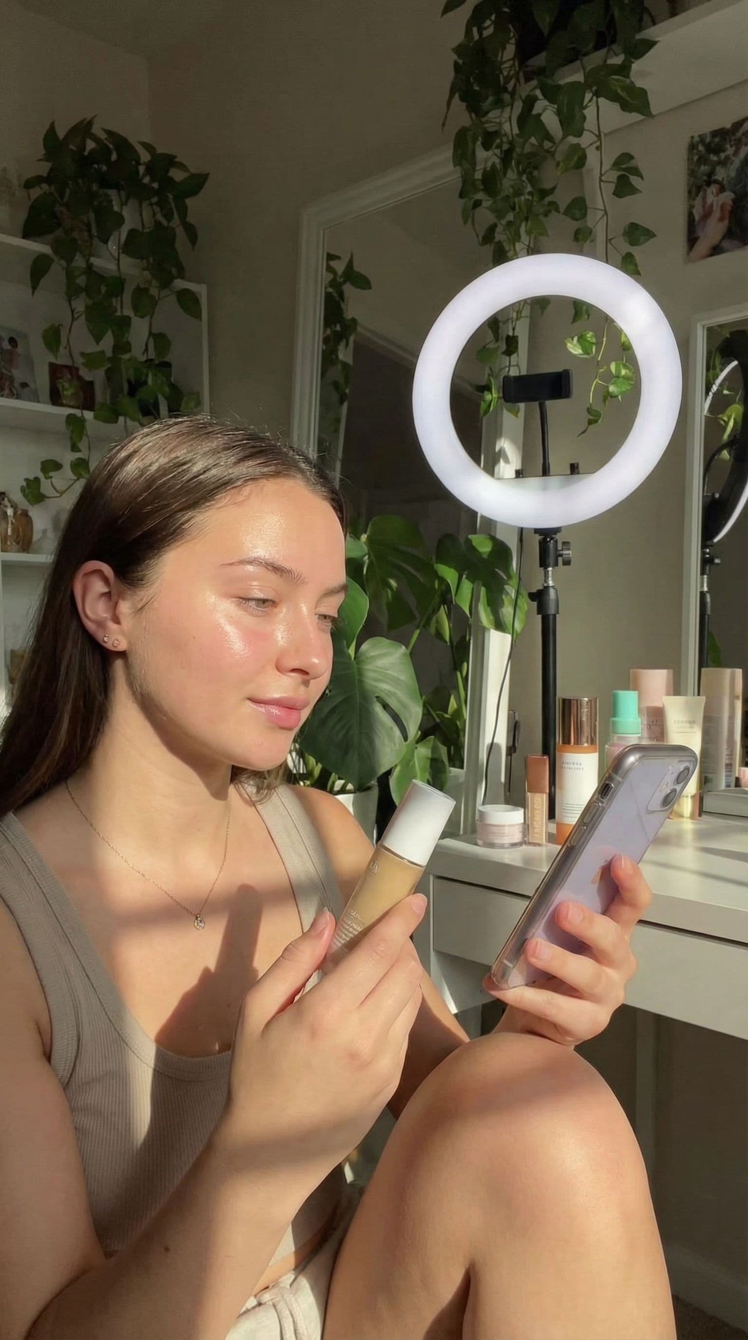 AI generated: UGC beauty influencer photo