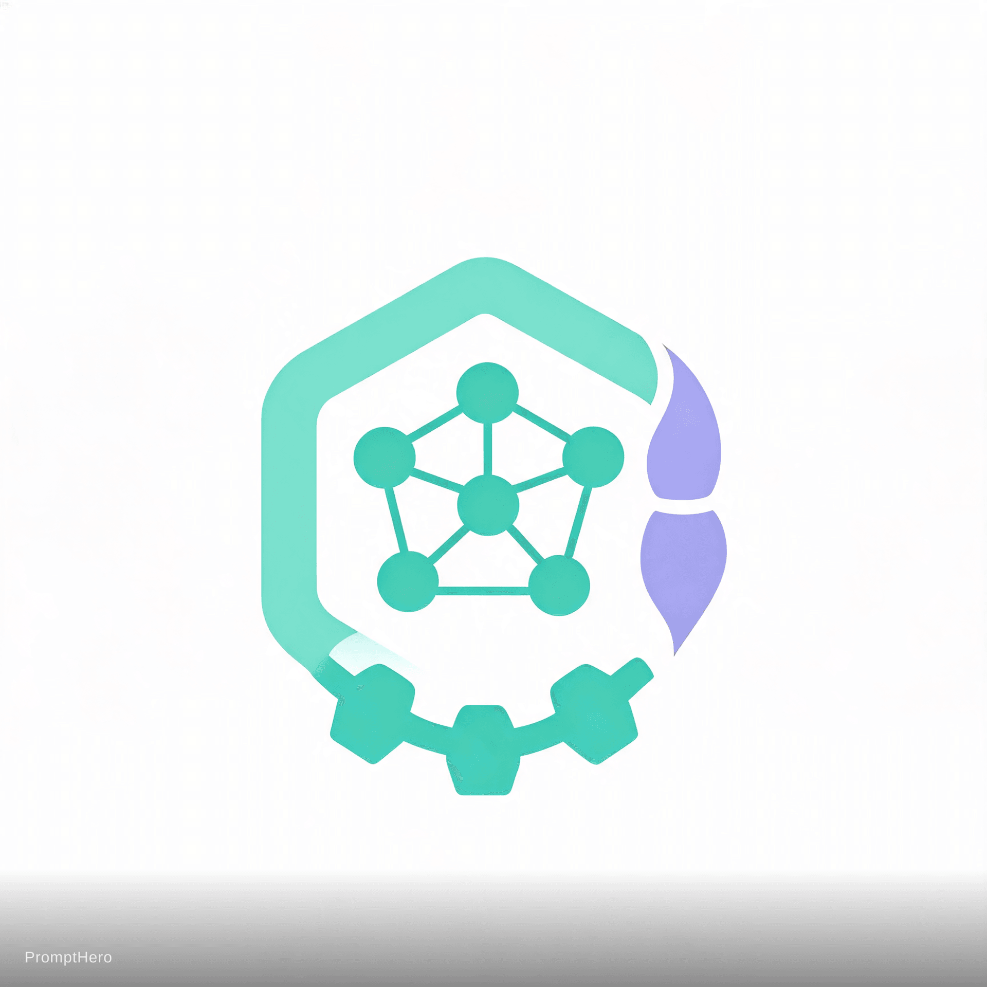 AI generated: a logo with calming colour pallete, but also showcasing futuristic characteristics. the company call...