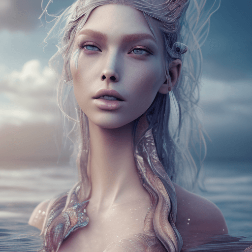 AI generated: fashion mermaid, octane render, realistic CGI 