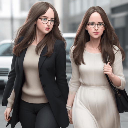 AI generated: a realistic photo of a [very pretty 26 year old woman], with [long, wavy, dark hair], looks like [Da...