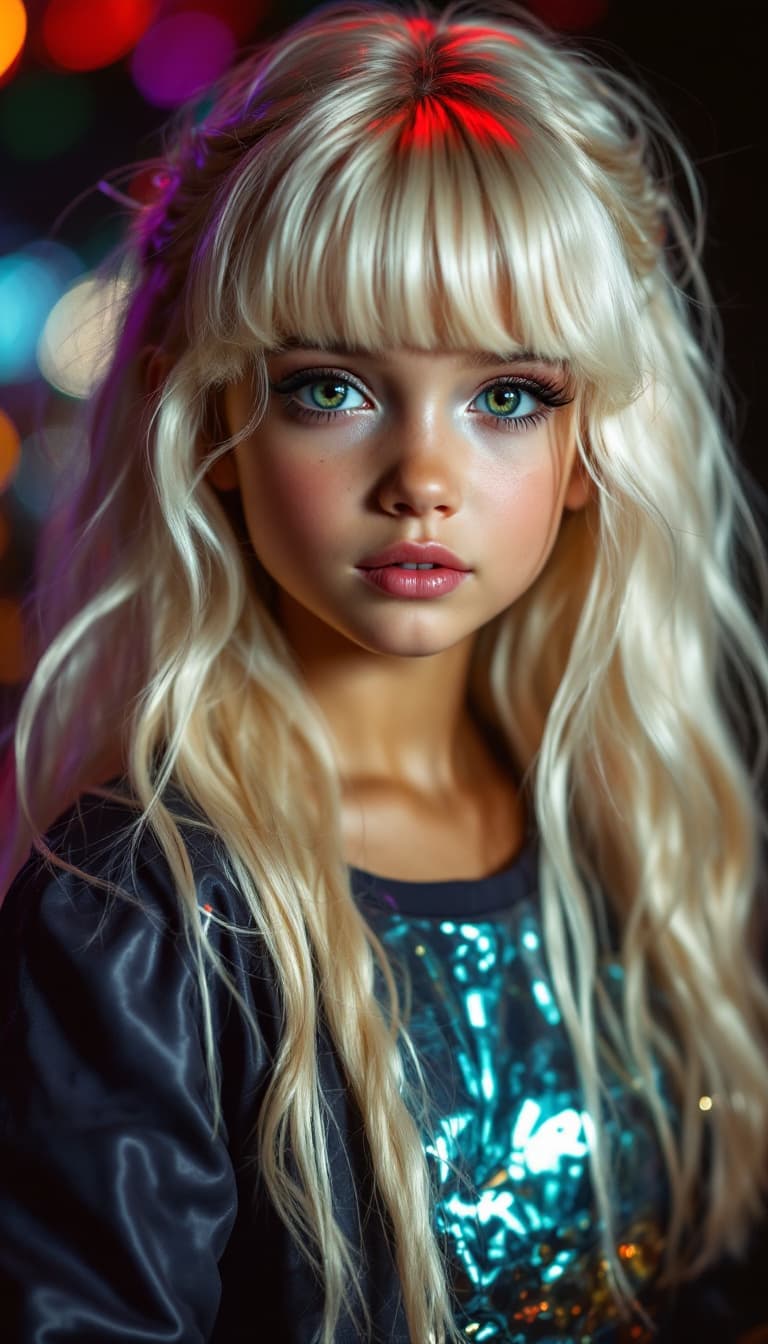 AI generated: a professional photo of a exceptionally of the most beautiful American girl in the world, (age 7), (...