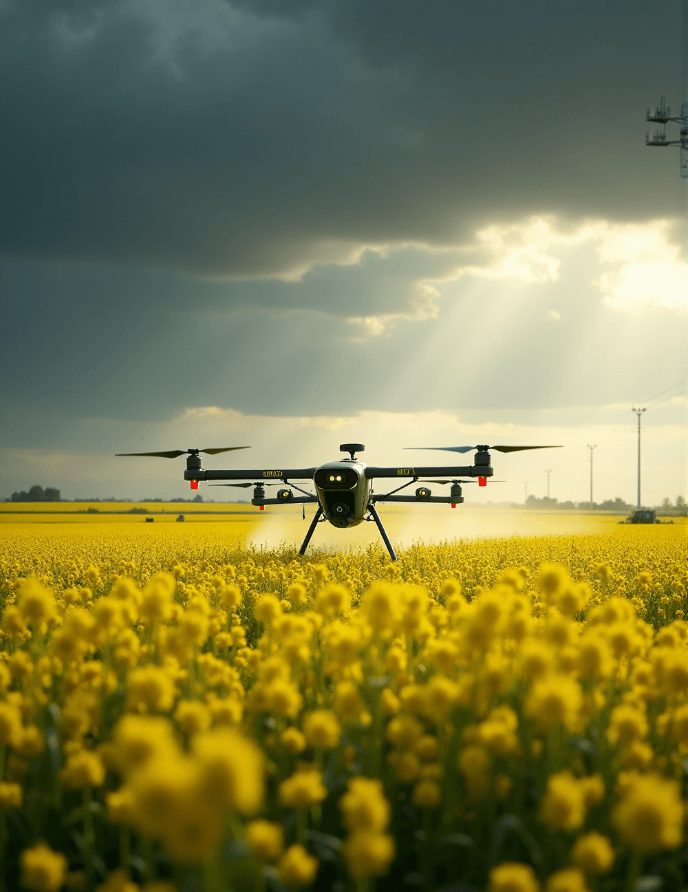AI generated: Create a poster for an agricultural awareness campaign featuring a striking image of a pristine agri...