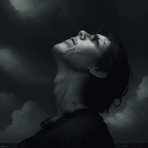 AI generated: Create an image with the following description: "My God, my God, why have you forsaken me? Why are y...