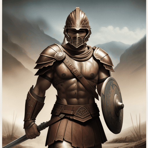 AI generated: Print for poster,spartan warrior, general view, illustration, high detail, old times, old wars,ar 9:...