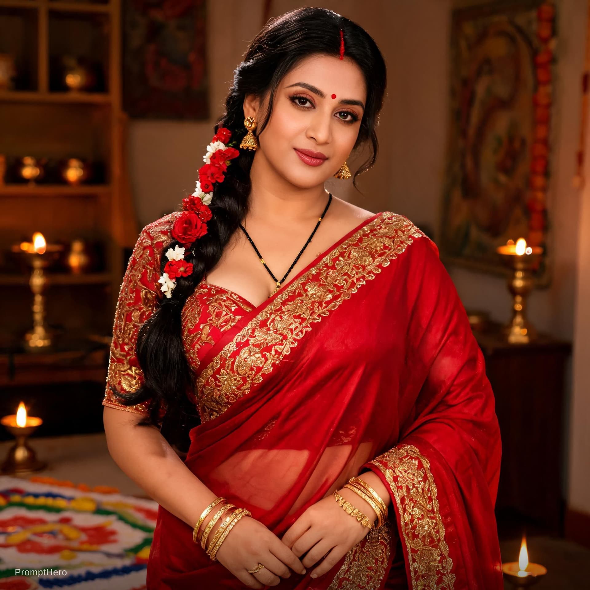 AI generated: indian sexy figure bhabhi 
