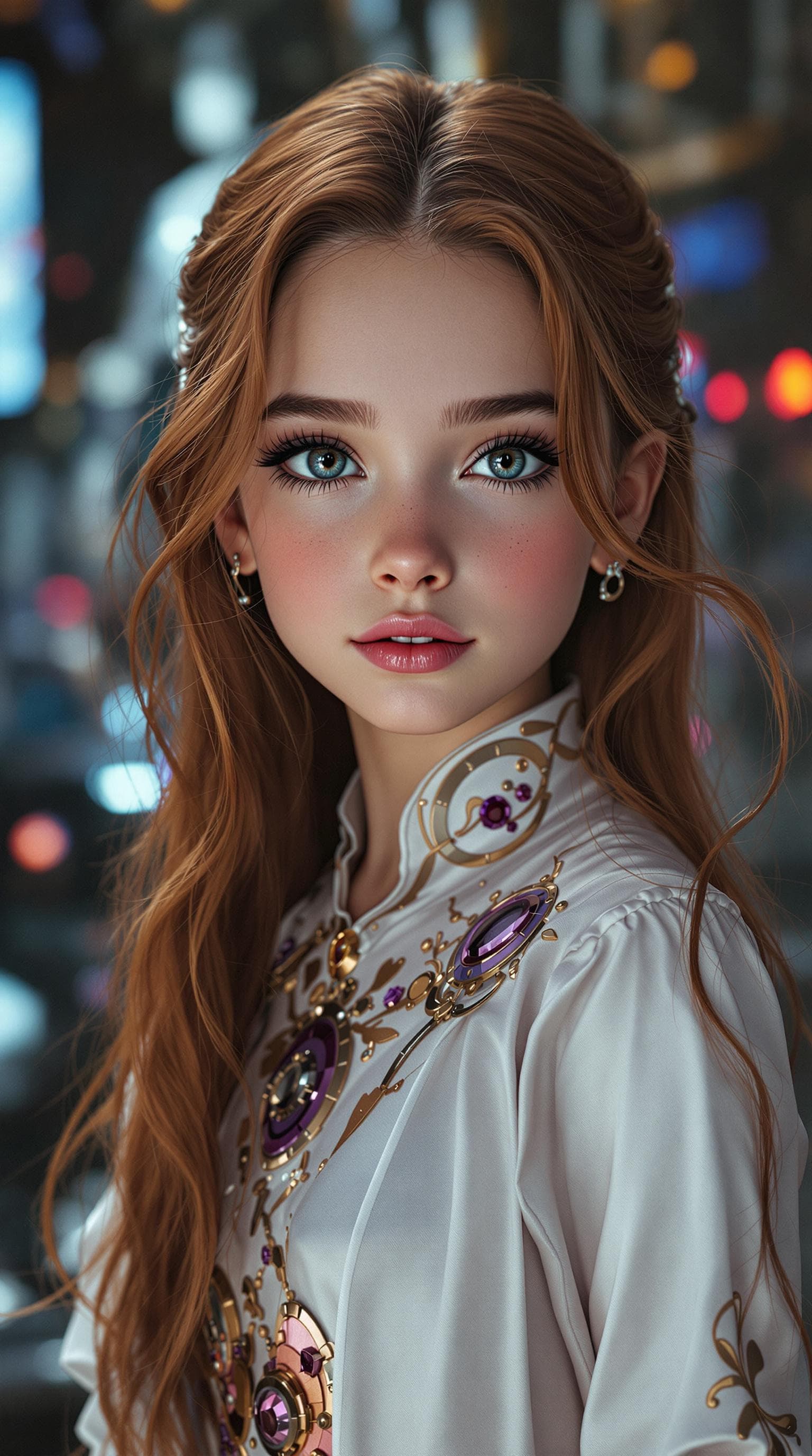 AI generated: djrny-v4 style, score_13, score_28_up, score_37_up, a professional photo of a the beautiful 10 year ...