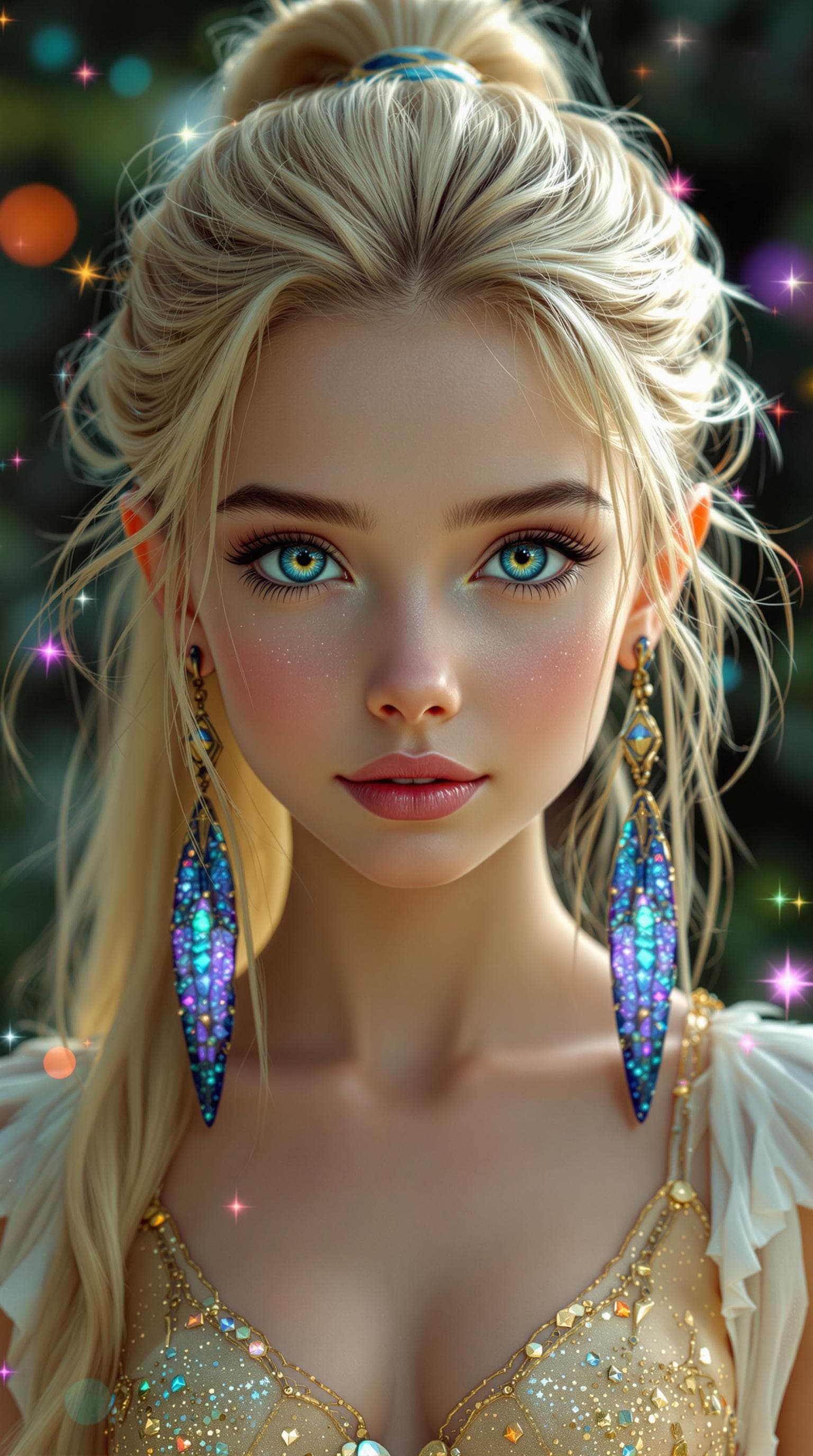 AI generated: a professional photo of a exceptionally beautiful girl Fairy (age 8) (full Body),(futuristic),(maste...