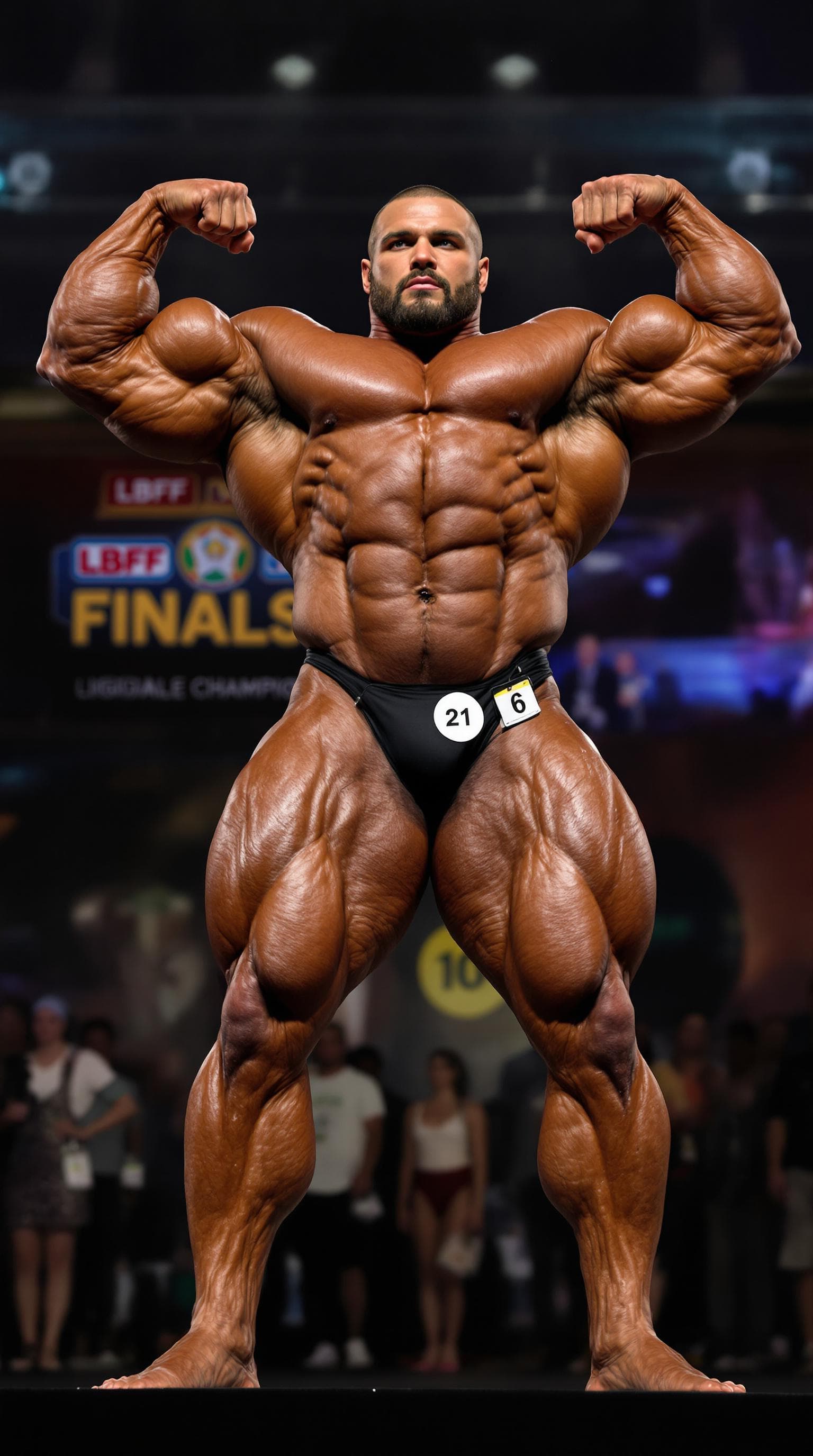 AI generated: A gigantic, ultra-dry, **super-heavyweight-level**, extremely muscular and hairy American (Caucasian...