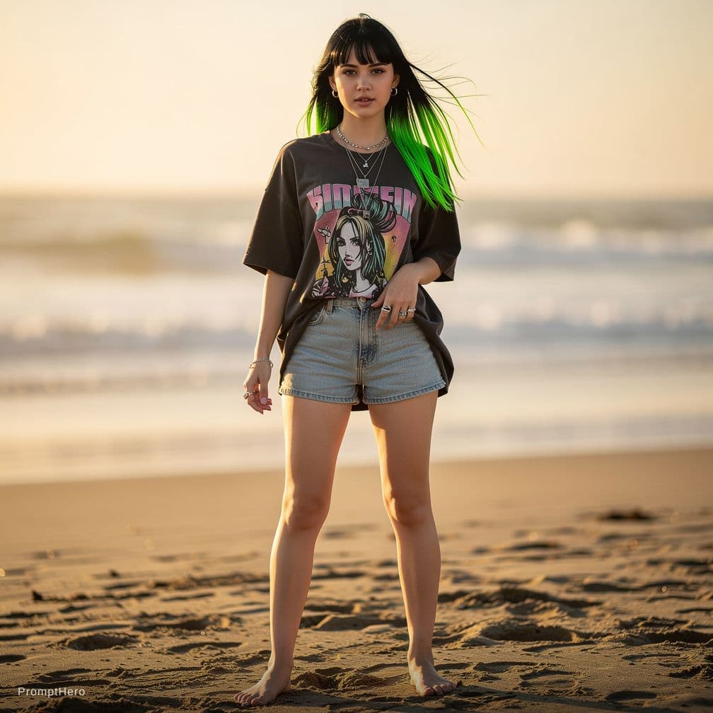 AI generated: billie eilish bikini
