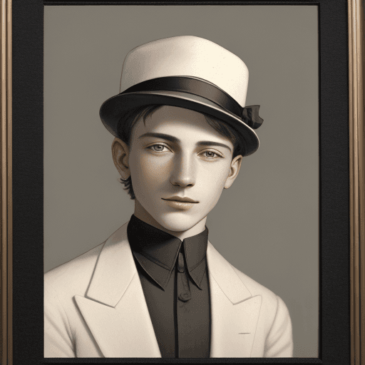 AI generated: portrait, male 1930 with hat