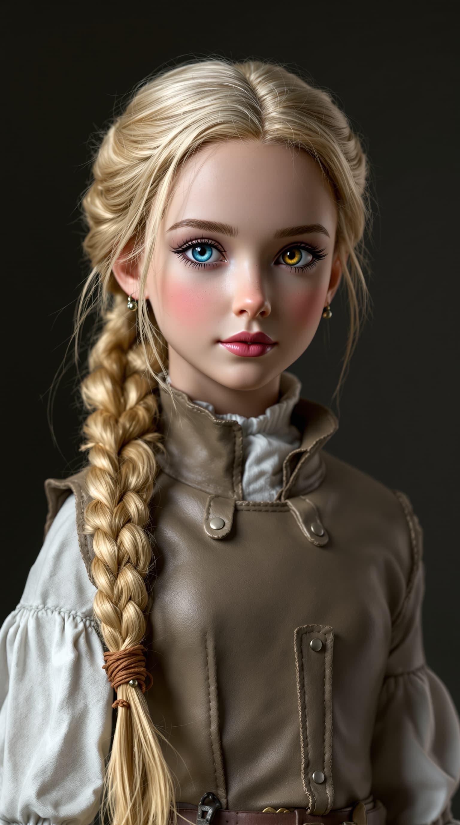 AI generated: A professional photograph captures the exquisite porcelain figurine of Princess Charlotte of Wales a...