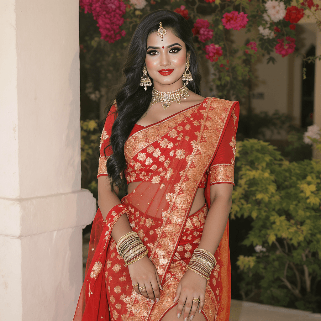 AI generated: busty indian in micro mini dress