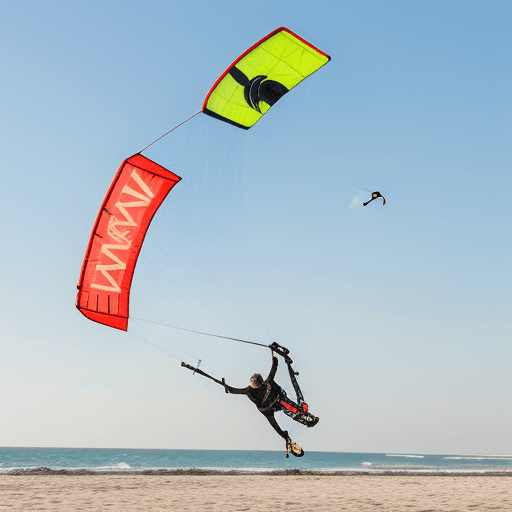 AI generated: fox raiding kitesurf
