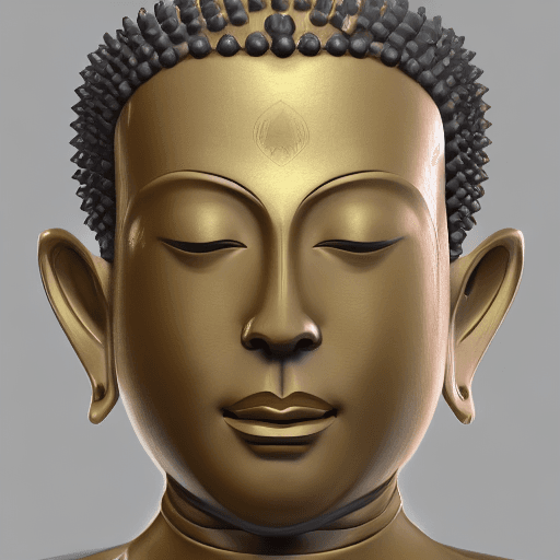 AI generated: buddhist monk +has a face like my profile+excessive detail+futuristic and eco style concept+octane r...