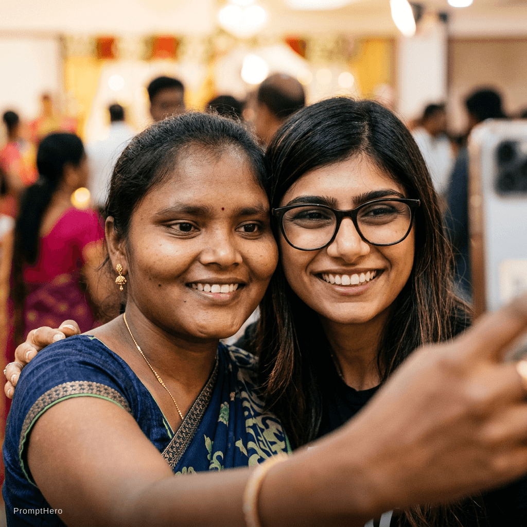 AI generated: selfi with mia kalifa