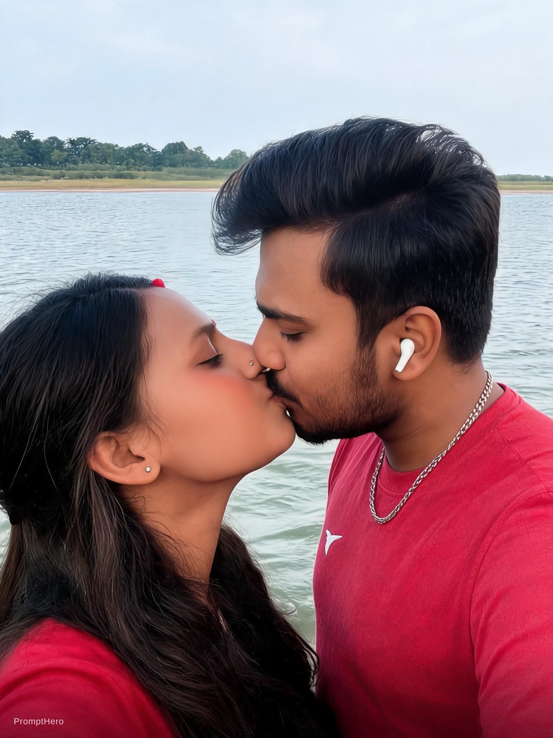 AI generated: One hot lip lock photo with you 