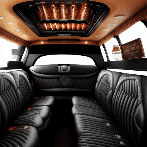 AI generated: beer bottle limousine
