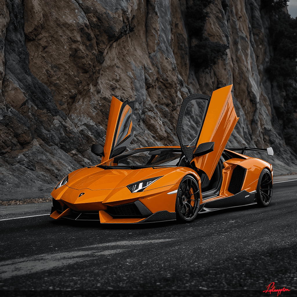 AI generated: A raw still frame. Not a car. A scar on the landscape.

The Murciélago LP 670-4 SV. Apex predator....