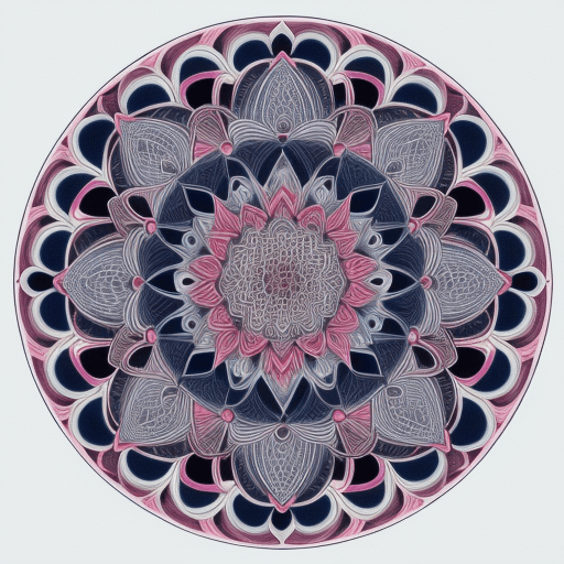 AI generated: detailed color drawing of mandala from lines