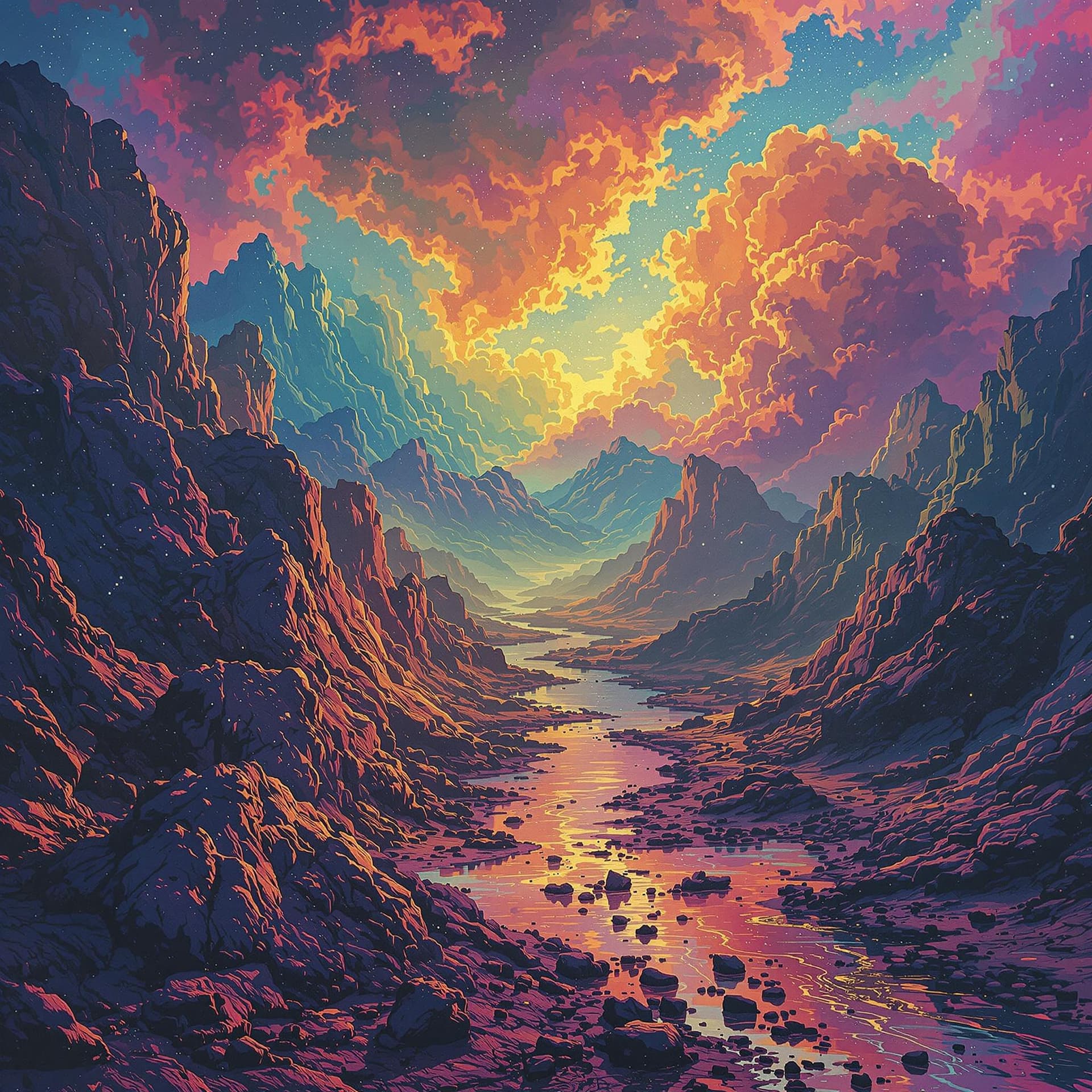 AI generated: An LSD trip that seems soooooo real! With positive vibes! 