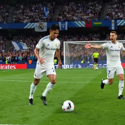 AI generated video: First Malaysia football player or first time in southasian sign  realMadrid..first debut scores goal...