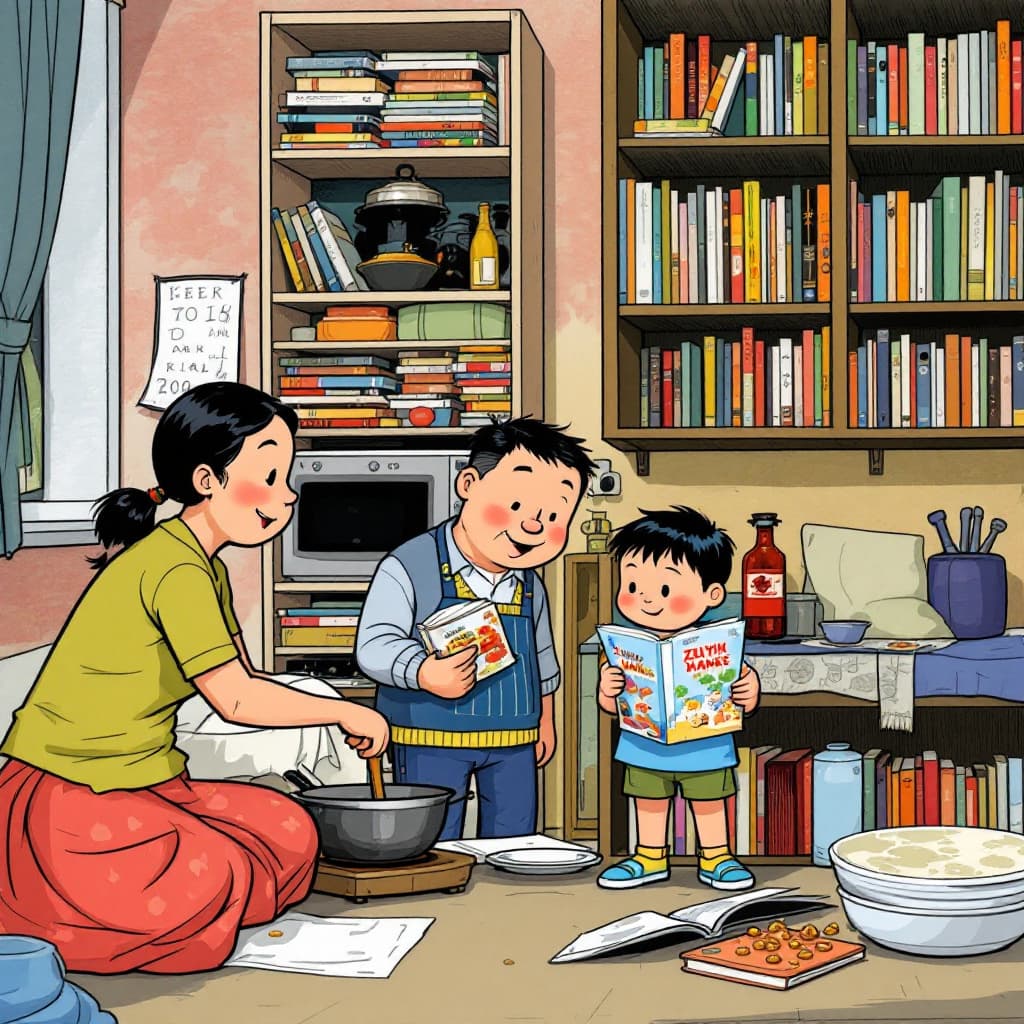 AI generated: In 2009, a little boy was in a government home. There were many comic books on the bookcase next to ...