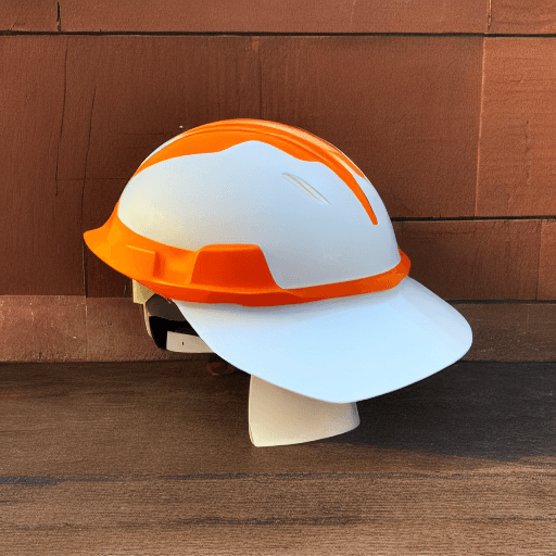 AI generated: orange work helmet 
