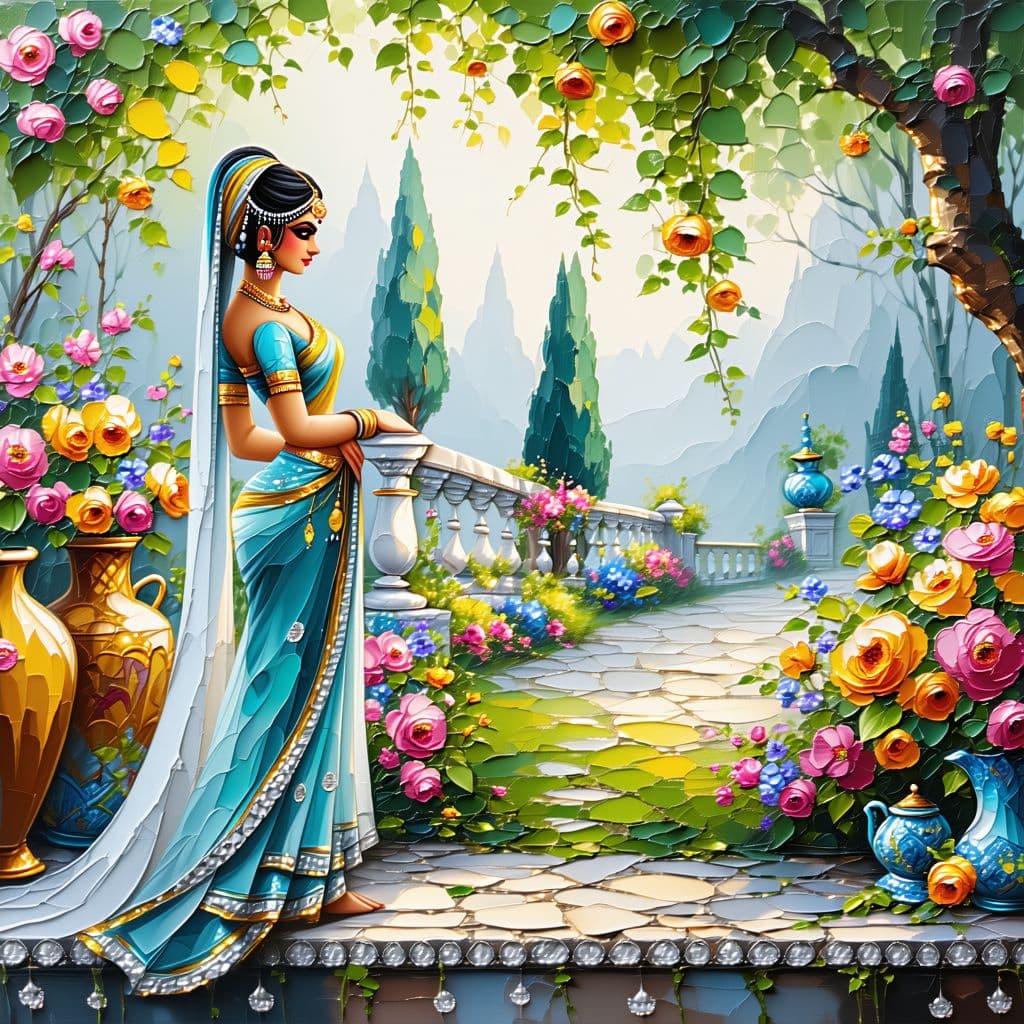 AI generated: Prompt: Impressionism. Expressionism. Creativity. Oil painting. Background - floral patterns, bright...