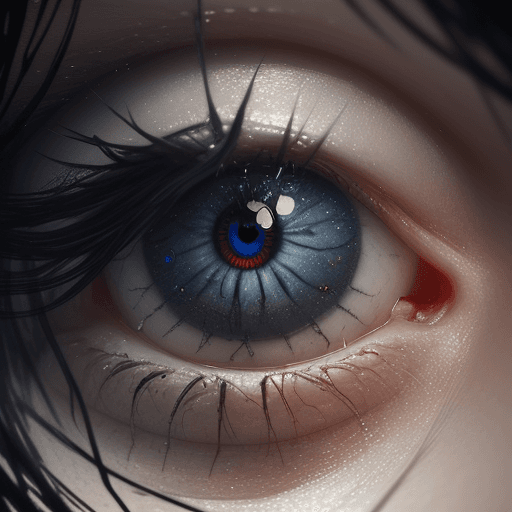 AI generated: an eye caught in a water drop, in the style of cryengine, pegi nicol macleod, realistic genre scenes...