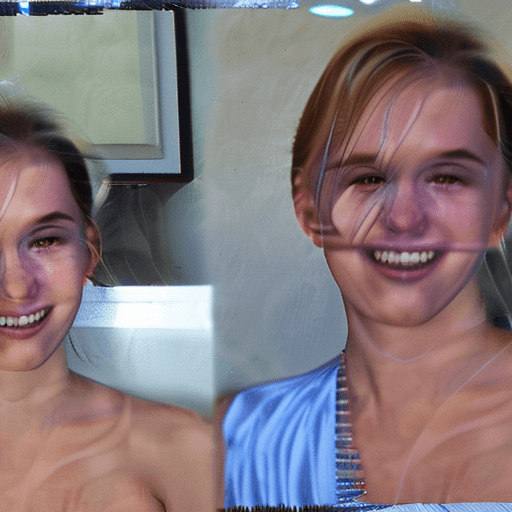 AI generated: completely nude blonde teen american pretty girl being fucked
