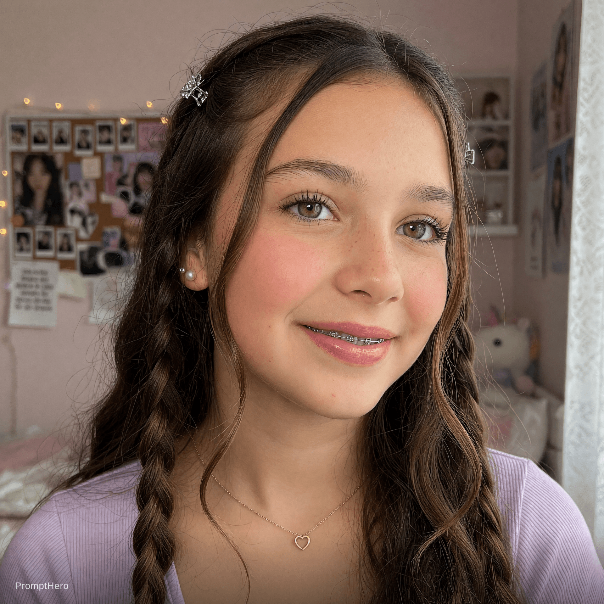 AI generated: 13 year beautiful attractive girl 