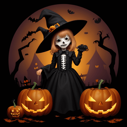 AI generated: High resolution banner saying spooky themed Trick or Treat for halloween