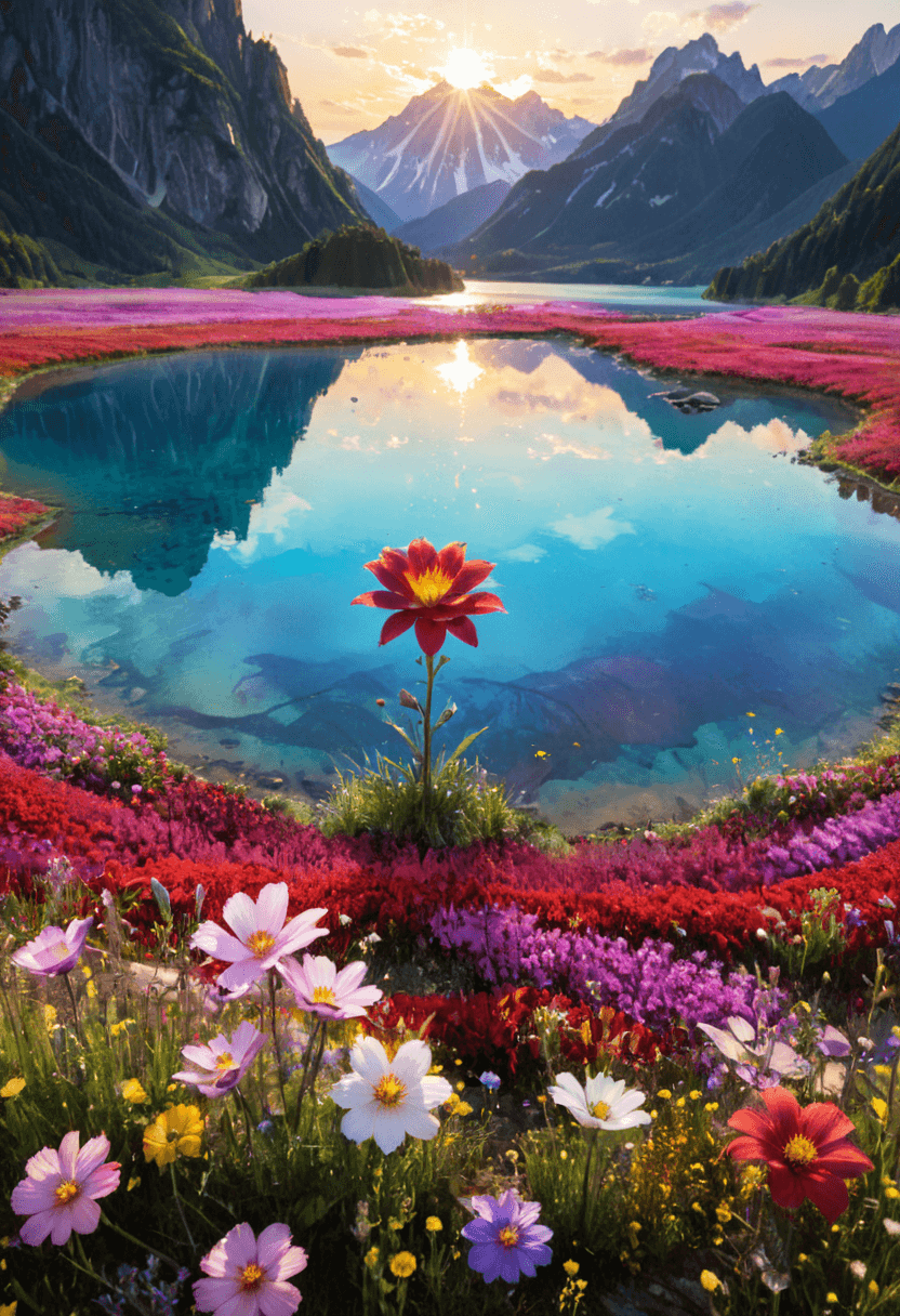 AI generated: anime artwork <lora:xl_more_art-full_v1:1>,<lora:DreamARTSDXL:1>,A field of massive, alien flowers t...