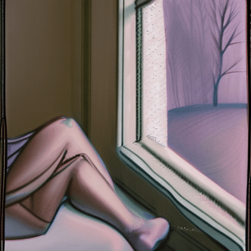 AI generated: In the sanctuary of his bedroom, dimly lit by the soft, "dim light" of a winter afternoon, a lonely ...