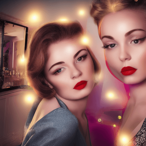 AI generated: High resolution ultra realistic modern vision lightning beautiful faces beautiful bodies of 2 women ...
