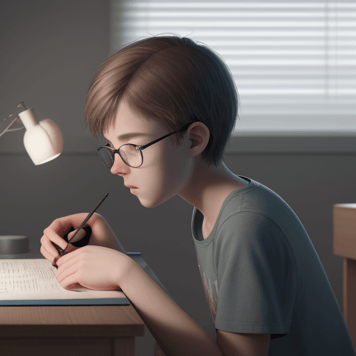 AI generated: a homeschooled student studies with the help of Apple vision  realistic 
cinematic, hyper realism, h...